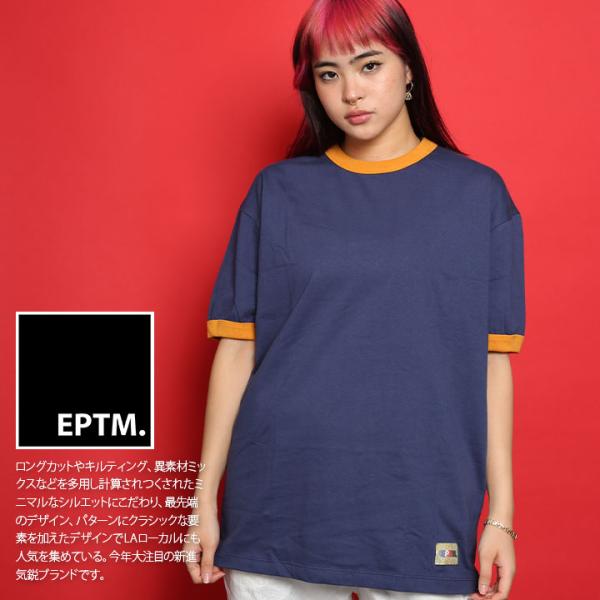 エピトミ EPTM Tシャツ 半袖 無地 シンプル 大きいサイズ かっこいい おしゃれ バイカラー ...