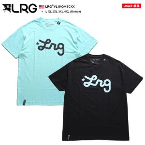 LRG Tシャツ 半袖 大きいサイズ エルアールジー シンプル HIPHOPTシャツ 定番ロゴ 星 筆記体 ブランドロゴ ペパーミントグリーン