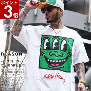 REASON × キースヘリング Tシャツ 半袖 大きいサイズ Keith Haring 限定 コラボ 公式グッズ リーズン シンプル ビッグシルエット グラフィティ｜weekindenim