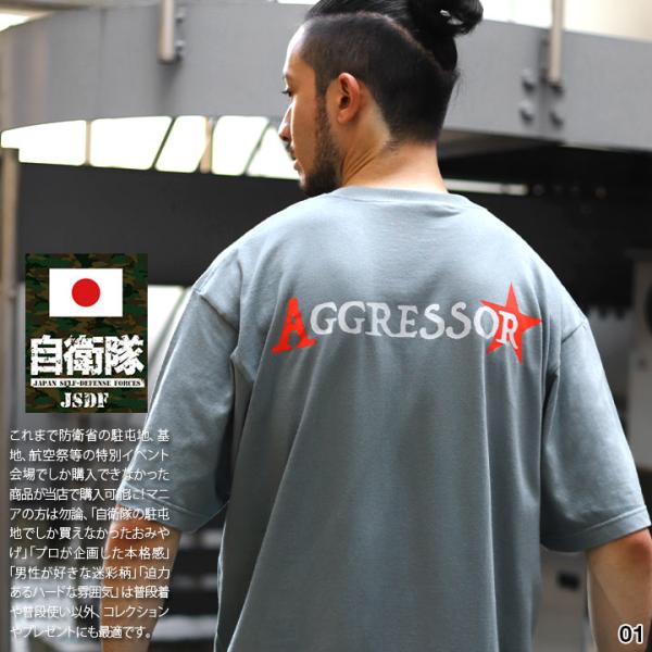 自衛隊 グッズ アグレッサー 飛行教導群 小松基地 F15 空自 Tシャツ 半袖 大きいサイズ 航空...