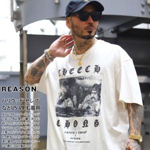 REASON × Cheech & Chong Tシャツ 半袖 大きいサイズ チーチ&チョン チーチョン 限定 コラボ 公式 リーズン 運転 写真 オールド文字 ビッグシルエット｜weekindenim