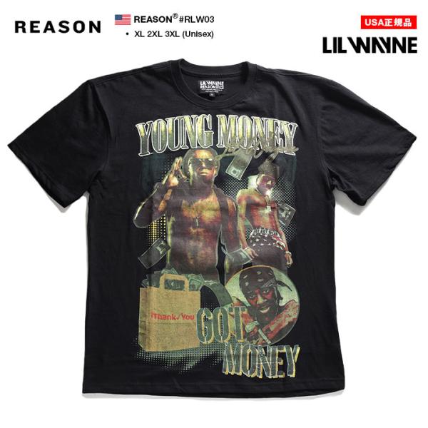 REASON × Young Money Tシャツ 半袖 メンズ 黒 大きいサイズ リル ウェイン ...