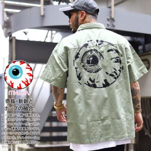 MISHKA 半袖シャツ 春夏用 M-XL 大きいサイズ ミシカ ハイ かっこいい おしゃれ KEEPWATCH キープウォッチ ロゴ タギング 刺繍 ハイモード ビッグシルエット｜weekindenim