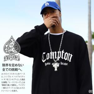 ACE FLAG トレーナー ブランド スケボー 長袖 スウェット 裏起毛 大きいサイズ エースフラッグ シンプル Compton コンプトン ロゴ｜weekindenim