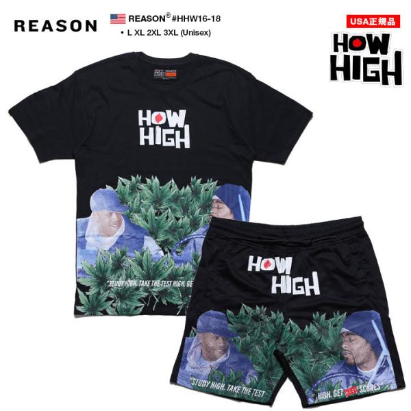 REASON × HOW HIGH セットアップ 半袖 ブランド Tシャツ ハーフパンツ 大きいサイ...