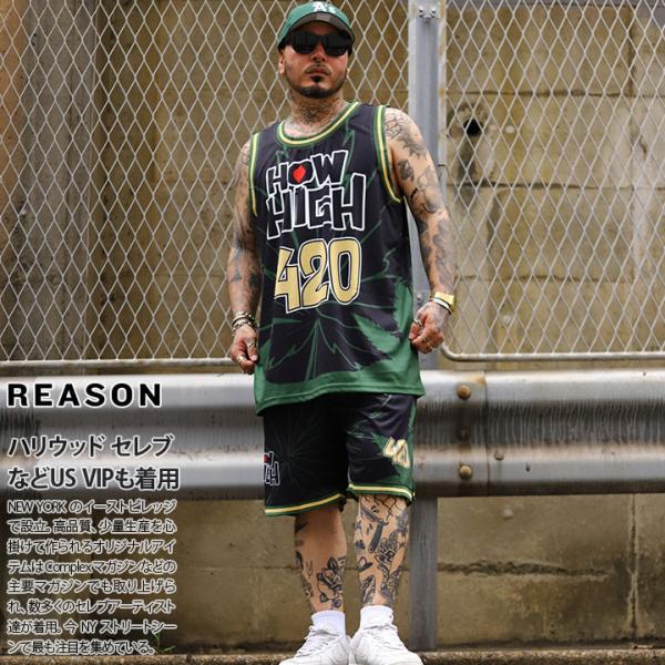 REASON × HOW HIGH セットアップ ブランド ノースリーブ タンクトップ ハーフパンツ...