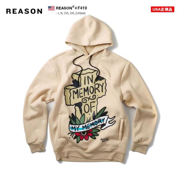 REASON パーカー ブランド スケボー フーディ 長袖 スウェット 裏起毛 大きいサイズ リーズ...