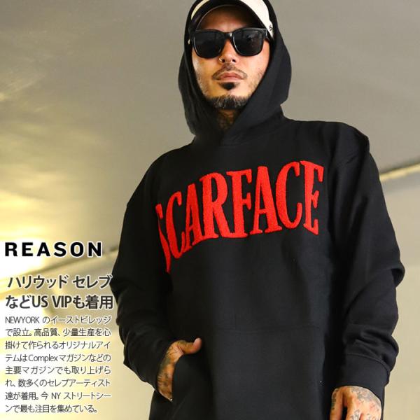 REASON × 映画 スカーフェイス 限定 パーカー ブランド フーディ 長袖 スウェット 大きい...