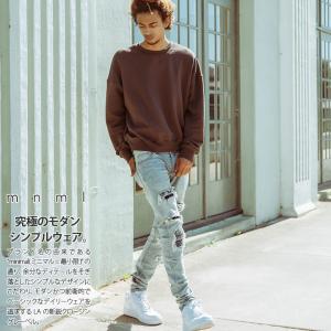 mnml ミニマル スキニー X165 PASLEY STRETCH DENIM ペイズリー