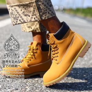 ちぃ:イエロースエードワークブーツ ホームアイホーム ワークブーツ メンズ レディース ブーツ