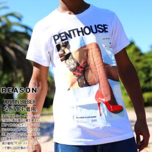 リーズン REASON Penthouse ペントハウス 限定コラボ Tシャツ 半袖 セクシー 大きいサイズ かっこいい おしゃれ イギリス雑誌 BOXロゴ 海外セレクト ギフト