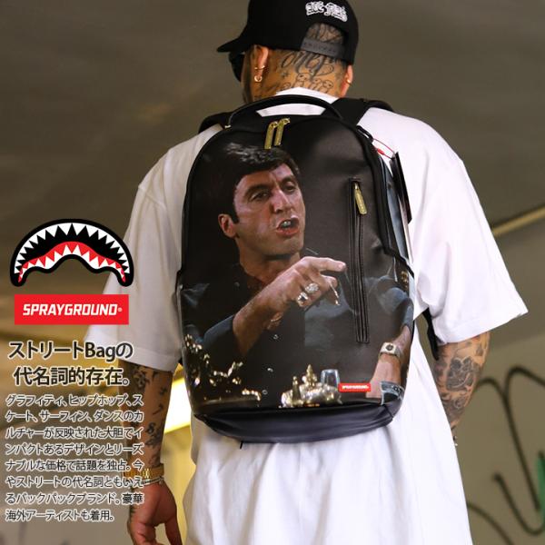 SPRAY GROUND × 映画 スカーフェイス リュック バックパック レザー 大きめ 大容量 ...