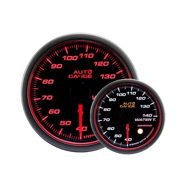 オートゲージ 水温計 60Φ エンジェルリング スモークレンズ ホワイト/アンバーLED ワーニング...