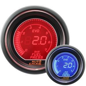 オートゲージ 燃圧計 52Φ デジタルLCDディスプレイ ブルー/レッド 車 メーター AUTOGAUGE｜weimall