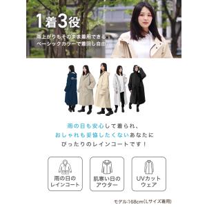 レインコート 自転車 リュック レディース レ...の詳細画像1