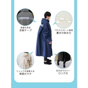 レインコート 自転車 リュック レディース レ...の詳細画像3