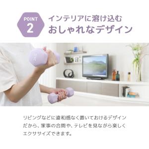 ダンベル 3kg 2個セット カラーダンベル ...の詳細画像5