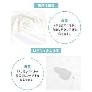 ボックスシーツ ダブル 五面防水 オールシーズ...の詳細画像5