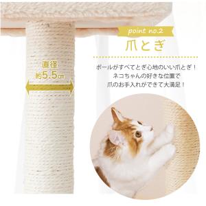 キャットタワー 大型猫用 据え置き スリム キ...の詳細画像5