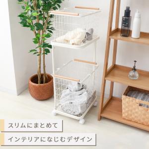 ランドリーバスケット 2段 洗濯カゴ ランドリ...の詳細画像3