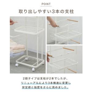 ランドリーバスケット 洗濯カゴ 3段 ランドリ...の詳細画像4