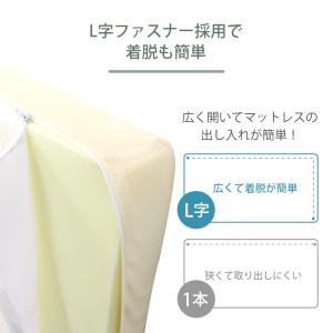 マットレスカバー セミダブル 厚さ10cm対応...の詳細画像2