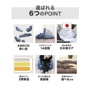 座椅子 1人掛け 腰痛対策 肘掛付き リクライ...の詳細画像4