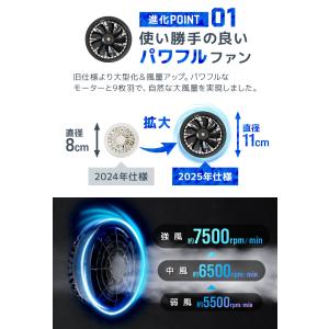 空調作業服 半袖 ファン付きウェア 2025 ...の詳細画像2