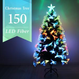 クリスマスツリー 150cm LED 光ファイ...の詳細画像1
