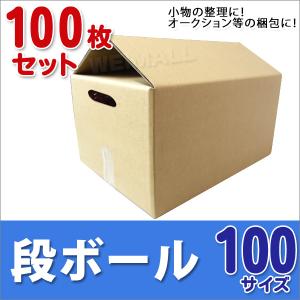 段ボール ダンボール 100サイズ 100枚 取っ手付き 茶色 日本製 引越し ダンボール箱 段ボール箱 取っ手 無地 梱包 フリマ 引っ越し 箱