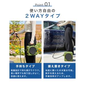 ホースリール 10m 散水ホース 洗車ホース ...の詳細画像3
