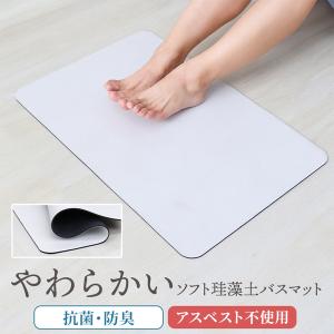 さらっと快適 足さら珪藻土バスマット Lサイズ 60cm×40cm 天然素材
