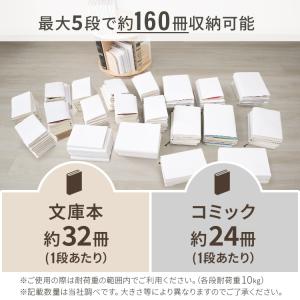 絵本ラック 絵本棚 回転 子供 回転式本棚 収...の詳細画像3