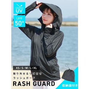 UVカットパーカー ラッシュガード レディース...の詳細画像1