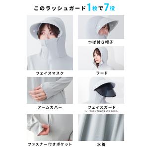 UVカットパーカー ラッシュガード レディース...の詳細画像3