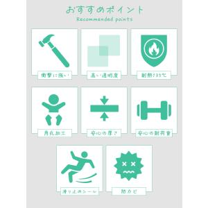 冷蔵庫マット 下敷きマット 透明 ポリカーボネ...の詳細画像3
