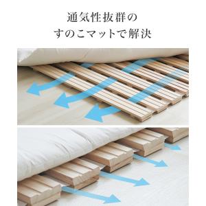 すのこベッド シングル ロール式 折りたたみ ...の詳細画像5