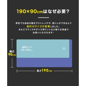 ヨガマット 10mm 幅広90cm 厚手 ワイ...の詳細画像3