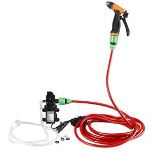 高圧洗車ポンプセット 100W 160PSI 12V 車用高圧洗浄機 車用クリーナーセット 持ち運び便利 車載式 (80W)