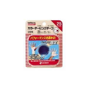 ニチバン　バトルウィン　カラーテーピングテープ　非伸縮タイプ　25mm×12m　ベージュ1ロール　C25FB