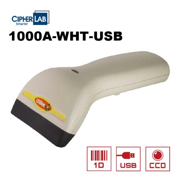 バーコードリーダー  USB接続 USBee 1000A-WHT-USB JANコード 1D タッチ...
