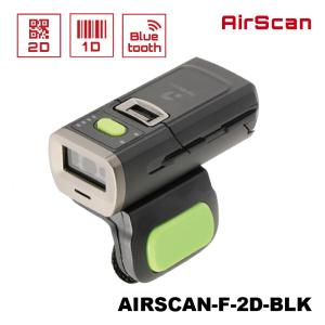 【5のつく日+4%】 2次元コードリーダー Bluetooth ウェアラブル AIRSCAN-F-2D-BLK-SET QR対応 充電クレードル・バッテリ付 ウェルコムデザイン 業務用 法人向け｜welcom-barcode