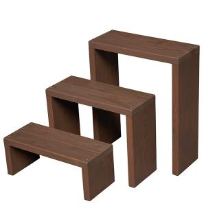 木製フラワースタンド 花台 90cm 3段（高さ違い3台セット）完成品 日本