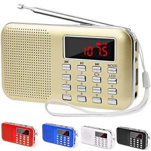 USB充電式ラジオ Aosnow 超薄型ミニポケット 多機能