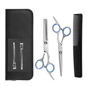 AutoGo 散髪 ヘアカット すきばさみ セット セルフカット 初心者 プロ並み仕上がる 家庭用 美容師 高級シザー 人間工学 コンパクト