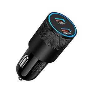 60W USB PD3.0 カーチャージャー 急速充電 USB Type-C2ポート
