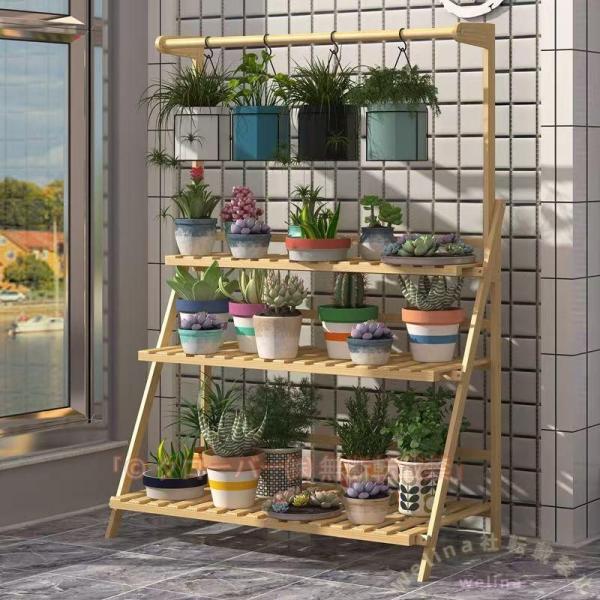 園芸ラック鉢スタンド　高さ８０ｃｍ植物棚　室内リビングにもおしゃれWelina（株）　ガーデニング　...