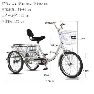 大人用三輪自転車 電動アシスト風 3輪トライク...の詳細画像5