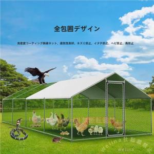 鶏小屋屋外用大型鶏舎堅牢構造高耐久防雨防風UV対策広い空間Welina（株）庭や農場に設置しやすい鶏ペンで飼育環境を快適に
