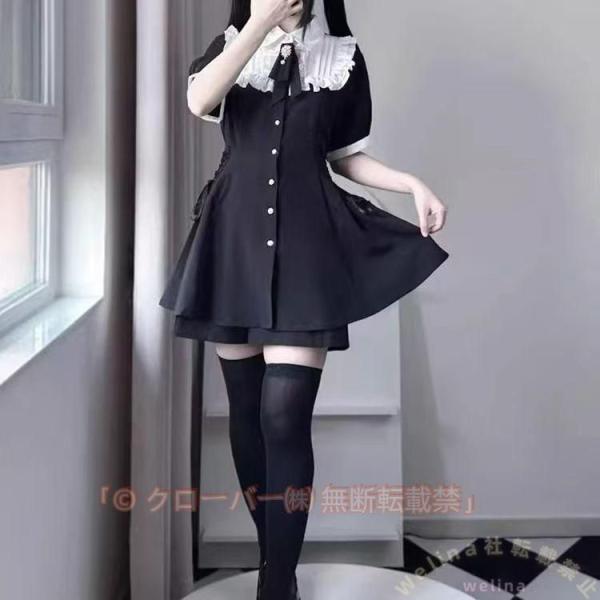 地雷系セットアップ レディース 春夏半袖 フリルワンピース Welina（株） 原宿系ガール系 薄手...
